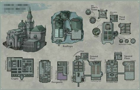 Magic Academy Building, Strixhaven Maps, Dnd Wizard, My Map, San Myshuno, Building Map, Tabletop Rpg Maps, Dnd Dragons, Map Pictures