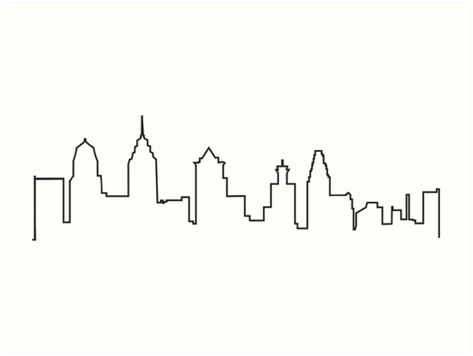 Philly Skyline, Skyline Logo, Philadelphia Skyline, Travel Vibes, Skyline Art, Collage Wall, Philadelphia Pa, Chiffon Top, Wall Collage