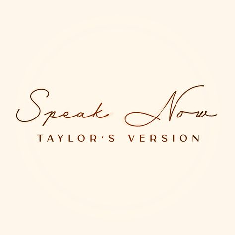 Taylors Version Font, Speak Now Font, Speak Now Taylors Version, Speak Now Tv, Taylor Swift Speak Now, Taylors Version, Speak Now, Awesome Things, Eras Tour