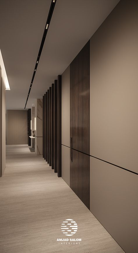 LUXURY LIVING ROOM :: Behance Corridor Panelling Ideas, Residential Lobby Interior, Condo Lobby Design, Residential Lobby Design, Hotel Corridor Design, Hotel Ceiling, Hotel Corridor, Corridor Design, Home Cinema Room