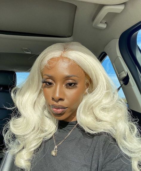 Blonde Lace Front Wigs, Women Aesthetic, Platinum Hair, Pretty Ppl, Colorful Hair, Platinum Blonde Hair, Hair Crush, Baddie Hairstyles, Hair Black