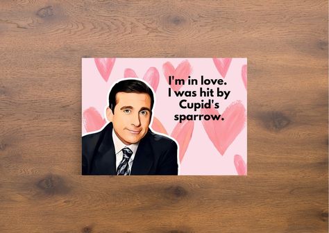 Michael Scott Illustration, Michael Scott Birthday Card, Michael Scott Dancing, The Office Valentines Day Episode, The Office Valentines, Michael Scott Quotes, Michael Scott, Teacher Cards, Funny Valentine