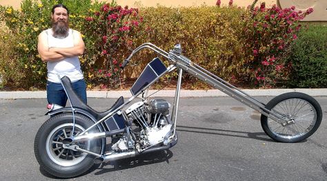 love cycles: Long Chopper for sale Slingshot Car, Choppers For Sale, Sportster Chopper, Custom Motorcycles Bobber, Old School Chopper, Old School Vans, Harley Davidson Chopper, Custom Chopper, Custom Choppers