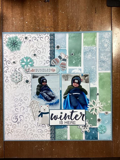 Winter Scrapbook, Page Sketches, Ice Storm, Winter Is Here, Scrapbook Page Ideas, Baby Scrapbook, Scrapbooking Pages, Page Layouts, Page Ideas