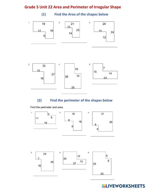 Area Of Irregular Shapes, Polygons Worksheet, Character Trait Worksheets, Irregular Polygons, Area Of A Circle, Ledger Paper, Proportional Relationships, Maths Area, Area And Perimeter