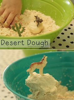 Creative Learning | Give your kids a fun sensory experience with this 2-ingredient "Desert Dough." Desert Science Activities, Wild West Stem Activities, Plant Crafts For Kids, Desert Animals Activities, Wild West Activities, Wild West Crafts, Desert Crafts, Desert Project, Desert Biome