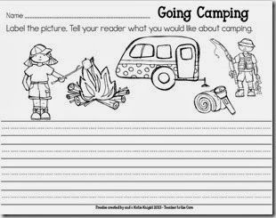 *freebie! What did your students do this summer? Go camping? Have them write about it! Camp Read, Camping Classroom, Camping Theme Classroom, 1st Grade Activities, 1st Grade Writing, Going Camping, Summer Reading Program, Cub Scout, Classroom Printables