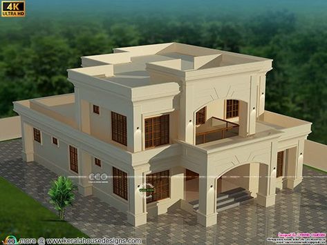 Colonial home design top view Royal House Design, Colonial Home Design, Haveli Design, Colonial House Exterior, New Model House, House Rendering, Vray Tutorials, Resort Interior Design, Cornice Design