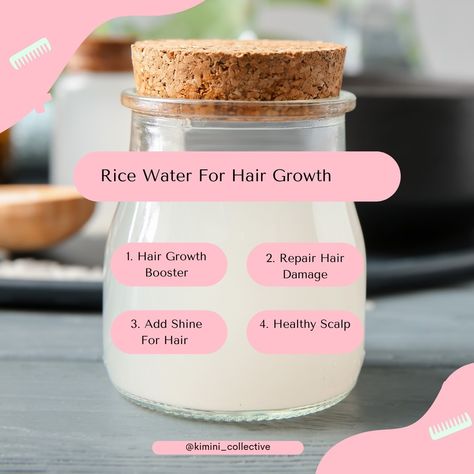 Aside having rice as a food, did you know rice also have other beneficial aspects for hair. This is a simple and easy D.I.Y for hair growth which you should try out. Do you want to know how to make the rice water. Comment Hair growth in the comment section to get the free process. #hairstylist #diy #hairtreatment #rice #ricewater #kiminicollective #fyp Rice Water For Hair Growth, Rice Water Recipe, Natural Hair Maintenance, Futuristic Hair, Rice Water Benefits, Rice Water For Hair, Winter Hair Care, Holographic Hair, Fermented Rice