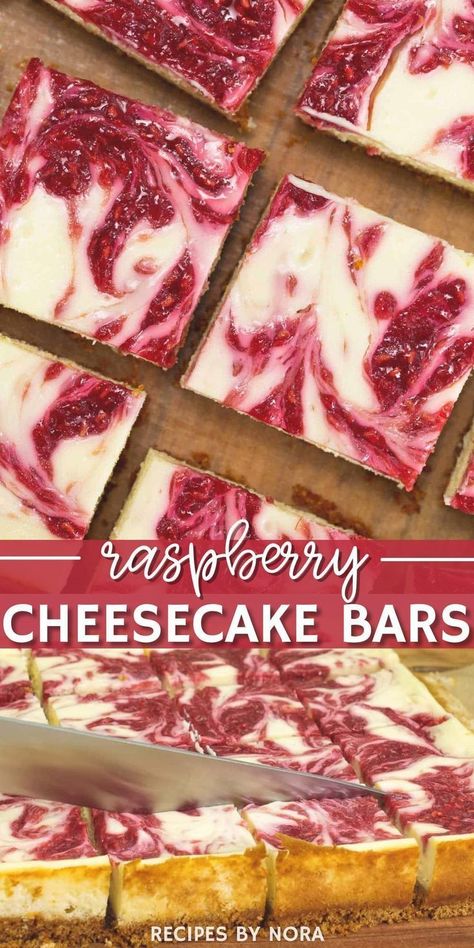 Savor light spring flavors like raspberry and lemon with our Raspberry Cheesecake bars! These bars offer the perfect balance of rich and creamy cheesecake atop a buttery graham cracker crust, with a burst of tangy sweetness from the raspberry swirl and a subtle hint of lemon. Whether you're hosting a Mother’s Day brunch or simply in the mood for a refreshing spring treat, these bars are sure to please your taste buds. Try this classic cheesecake recipe today! Spring Flavors, Peach Dumplings, Raspberry Cheesecake Bars, Raspberry Swirl Cheesecake, Mothers Day Desserts, Raspberry Bars, Swirl Cheesecake, Cheesecake Lovers, Cheesecake Bar Recipes