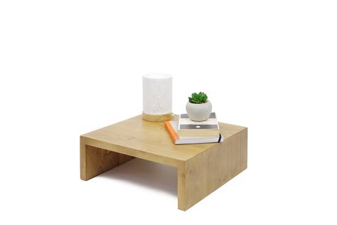 Platform Bedside Table Elm Low Bedside Table Ideas, Low Bedside Table, Diy Bedside Table, Pine Bedside Table, Vancouver Apartment, Practical Home Decor, Small Space Furniture, Tulip Lamp, Bedroom Board