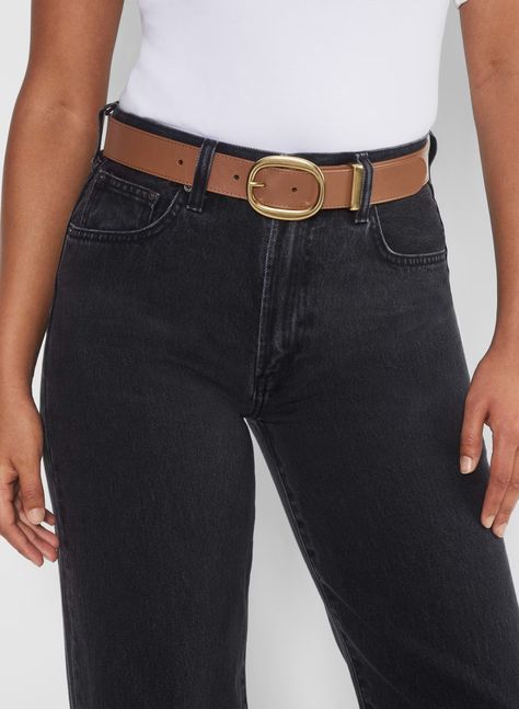 LIFETIME SOLID BRASS WIDE LEATHER BELT - Smooth wide leather belt with brass buckle Lulu Lemon Sports Bras, Aritzia Style, Hip Belts, Dress Belts, Wishlist 2024, Waist Belts, Wide Leather Belt, Brass Buckle, Wide Belt