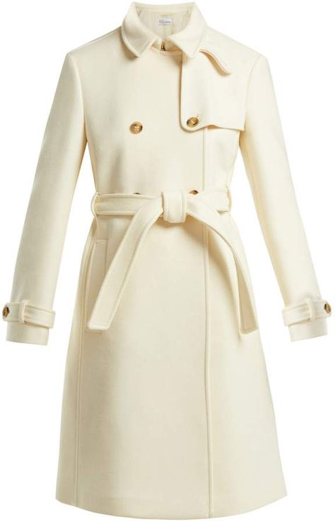 #affiliatead -- REDVALENTINO Double breasted belted wool coat -- #chic only #glamour always Belted Wool Coat, Winter Trench Coat, Wool Coat Women, 2000s Fashion Outfits, Wool Blend Coat, Coat Design, Jacket Design, Red Valentino, 2000s Fashion