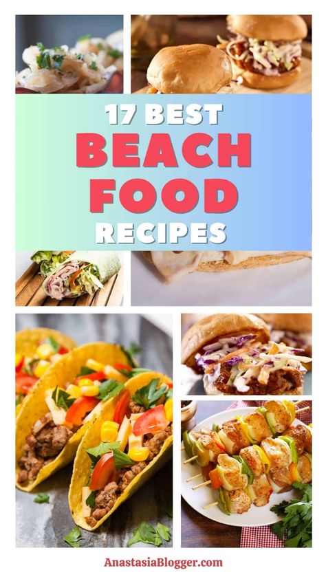 17 Best Beach Food Ideas and Beach Snacks to Bring to the Picnic Beach Potluck Ideas, Beach Bbq Food Ideas, Healthy Beach Food, Food To Bring To The Beach, Food To Take To The Beach, Food For Beach, Beach Snacks Ideas Families, Beach Day Food Ideas, Beach Food Recipes