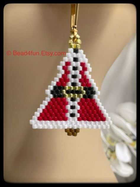 Santa Suit Christmas Tree Beaded Dangle Earrings Holiday Jewelry Gift Ideas for Women Christmas Apparel Accessories Bead4fun - Etsy. Christmas Beading Ideas, Brick Stitch Christmas Earrings, Holiday Beaded Jewelry, Christmas Beaded Earrings, Beaded Christmas Earrings, Christmas Beads Craft, Xmas Beads, Beaded Christmas Tree, Christmas Tree Beads