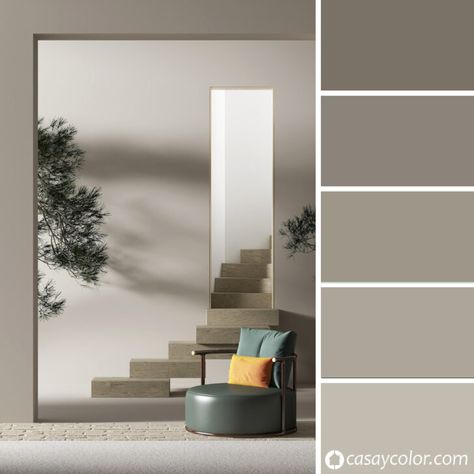 Cuál es el Color Greige, el neutro perfecto pintar las paredes - Casa y Color Greige Walls, Accent Walls In Living Room, Accent Wall, Gray Color, Wall Decor, Living Room, Wall, Color, Home Decor