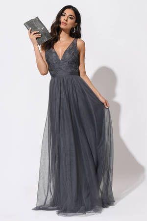 Grey Maxi Dress - Backless Dress - Grey Dress - Maxi Dress - $39 | Tobi US