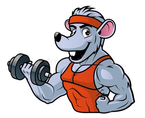 Gym rat with the dumbbell. Illustration of a gym rat with the dumbbell #Sponsored , #Paid, #PAID, #rat, #Illustration, #dumbbell, #Gym Gym Rat Drawing, Gym Rat Cartoon, Gym Dumble, Rat Costume, Rat Terrier Dogs, Dog Weight, Fur Texture, Silhouette Design Studio, Cute Rats