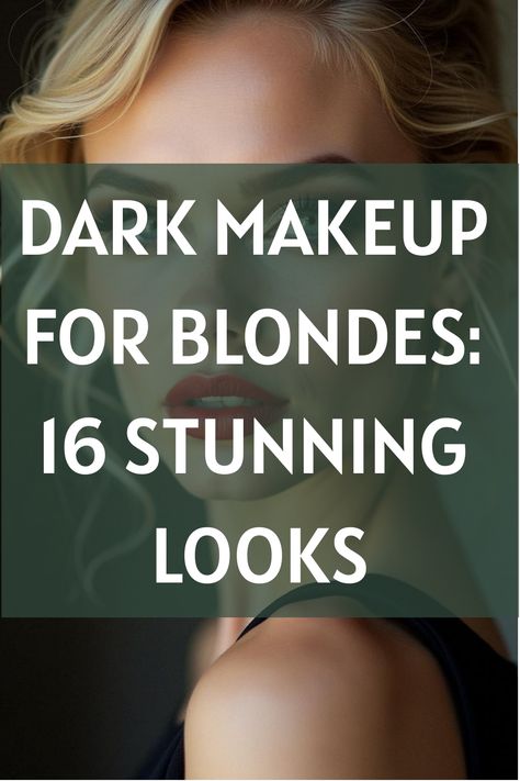 Dark Makeup for Blondes: 16 Stunning Looks Classic Smokey Eye Makeup, Smokey Eye Makeup Blonde Hair, Dark Eyes Makeup Look, Smokey Nude Eye Makeup, Simple Makeup For Black Dress, Nighttime Makeup Looks, Dark Eye Makeup Looks, Night Out Eye Makeup, Dark Sultry Makeup