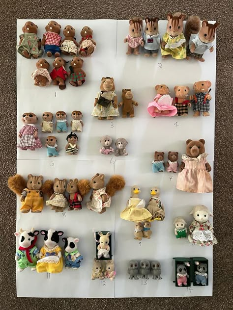 Rare Sylvanian Families, Mother Bear, 3 Horses, Critters 3, Calico Critters Families, Sylvanian Family, Mother Bears, Calico Critters, Mini Things