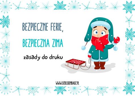 Kodeks bezpieczne ferie, bezpieczna zima dla dzieci Baby Projects, Kindergarten, Family Guy, Fictional Characters