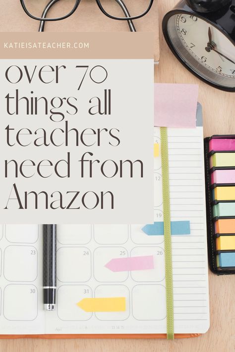 Check out this list of over 70 items all teachers need from Amazon! Teacher Office Supplies, Amazon Must Haves For Teachers, Teacher Wishlist Ideas, Classroom Wishlist Ideas, Teacher Must Haves High School, Teacher Must Haves Middle School, Teacher Wish List Ideas, Teacher Amazon Wish List, Teacher Must Haves Elementary