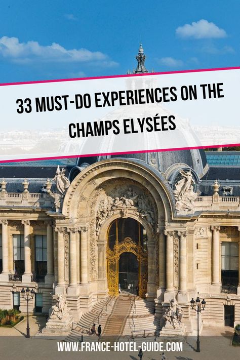 Explore the iconic Champs Elysées in Paris with this curated list of 33 must-do experiences! From world-class shopping to cultural landmarks, discover the essence of Parisian glamour. Click to plan your dream getaway on the Champs Elysées! Champs De Elysees, Champs Elysees Shopping, Parisian Glamour, Champs Elysees Paris, Mother Daughter Trip, List Of Activities, Paris Shopping, Find Your Way, Champs Elysees