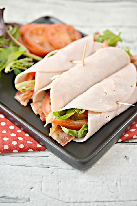 Turkey Blt Wrap, Turkey Blt, Keto Sandwiches, Keto Wraps, Sandwich Vegetarian, Turkey Roll, Blt Wraps, Keto Turkey, Turkey Roll Ups