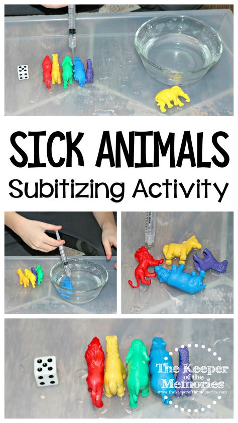 Numeracy Experiences For Preschoolers, Zoo Animals Fine Motor Activities, Free The Animals Fine Motor, Subitizing Activities For Preschool, Preschool Subitizing Activities, Animal Needs Kindergarten, Wild Animal Math Activities For Preschool, Pre K Pond Life Activities, Subitizing Activities