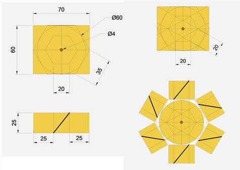 How to mark out a six blade propeller for a whirligig Diy Whirligig, Free Whirligigs Patterns Printable, Propeller Quilt Pattern, Airplane Whirligig Patterns, Propeller Diy, Wind Spinners Diy, Westland Whirlwind Helicopter, Whirligigs Patterns, Science Tools