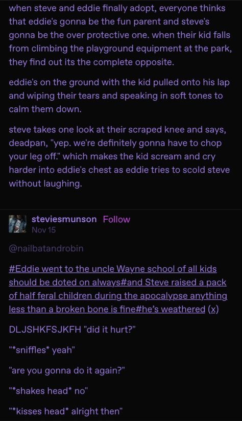 Eddie Munson Headcannons, Steve Harrington Tumblr, Steve Harrington Fanfiction, Steddie Head Cannons, Steve Harrington Fanart, Dating Steve Harrington Headcanons, Steve Harrington Tumblr Posts, Stranger Things Fanfic, Eddie Munson Memes