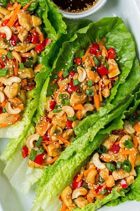 Runner Meals, Teriyaki Chicken Lettuce Wraps, Thai Chicken Lettuce Wraps, Pollo Teriyaki, Chicken Lettuce Wraps Recipe, Tacos Mexicanos, Italian Weddings, Lettuce Wrap Recipes, Chicken Teriyaki