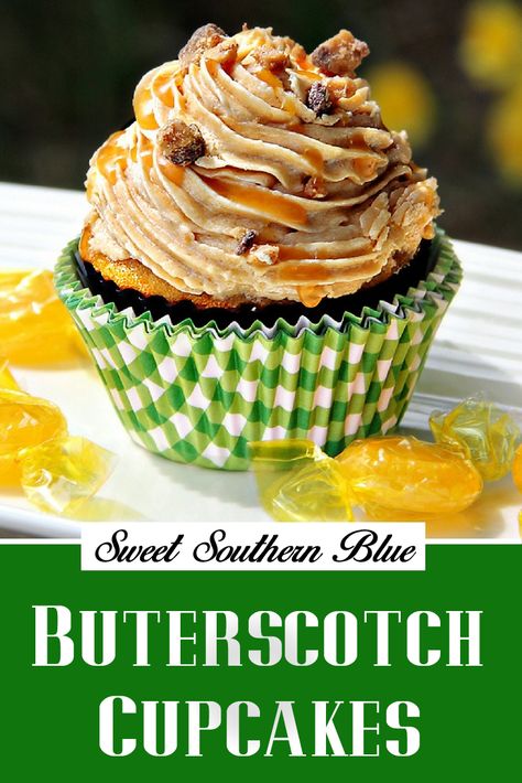 Butterscotch Cupcakes, Butterscotch Desserts, Butterscotch Recipes, Banana Pudding Cupcakes, Sundae Cupcakes, Cake Mix Cupcakes, Pudding Cupcakes, Homemade Dessert, Air Fryer Dinner Recipes