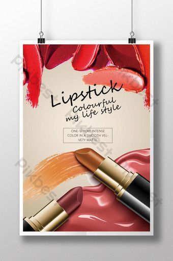 Lipstick Poster Design, Makeup Poster Design, Ads Lipstick, Lipstick Poster, Colorful Lipstick, Makeup Poster, Boyfriend Scrapbook, Cosmetics Advertising, Branding Content