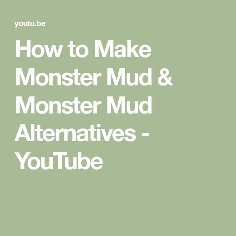 Mud Recipe, Mud Monster, Concrete Diy Garden, Monster Mud, Diy Monsters, Halloween Props Diy, Concrete Diy, Halloween Props, A Question