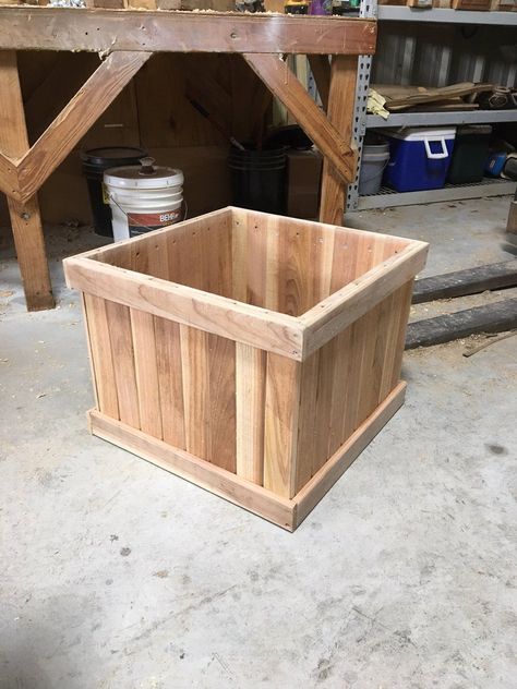 Square Cedar Planter box cedar planter planter box patio | Etsy Tomato Planter, Succulent Wall Planter, Cedar Raised Garden Beds, Cedar Box, Cedar Planter Box, Planter Garden, Cedar Planters, Garden Planter Boxes, Wood Building