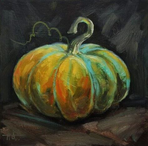 Original Oil Painting Pumpkin 6" x 6" Signed by the Artist Paintings Of Pumpkins, Pumpkin Acrylic Painting, Pumpkin Pour Painting, Pumpkin Oil Painting, Acrylic Pour Pumpkin, Pumpkin Patch Painting On Canvas, Acrylic Paint Pour Pumpkin, Pumpkins Oil Painting, Pumpkin Oil