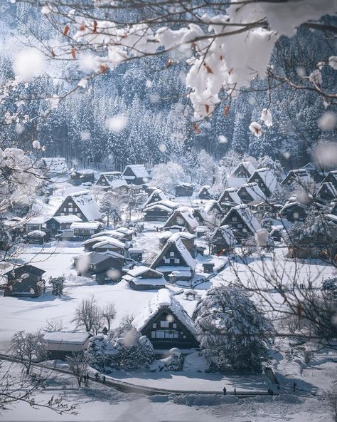 Hiroki on Instagram: “☃️❄️ . Shirakawago's another good point is its beautiful view. In winter, it is covered with snow,and it reflects light brightly in the…” Shirakawago Japan, Gokayama, Shirakawa Go, Thatched Roof, Japan Aesthetic, Gifu, Japan Photo, Beautiful View, Winter Colors