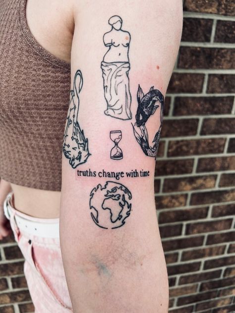 History Quote Tattoo, Tattoo Ideas History, Optimistic Nihilism Tattoo, English Literature Tattoos, Existentialist Tattoo, Socialism Tattoo, Nihilist Tattoo, Philosophy Tattoo Ideas, Philosophy Tattoo Symbols