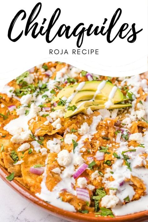 Authentic Chilaquiles Recipe, Chilicillies Recipe Mexican, Chili Quiles Recipes, Chile Quilles Recipe, Chilaquiles Rojos Recipe, Traditional Mexican Breakfast, Tomato Chili, Chilaquiles Recipe, Tomato Snacks