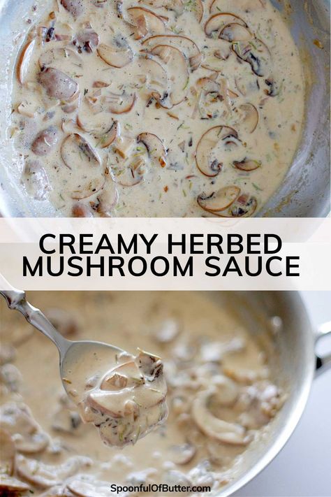 Mushroom Sauce Without Cream, Grilled Chicken Burgers, Pesto Sauce For Pasta, Creamy Pesto Pasta, Mushroom Sauce Recipe, Rosemary And Thyme, Mushroom Cream Sauces, Savory Foods, Creamy Mushroom Sauce