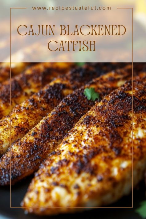 This Cajun Blackened Catfish recipe brings the heat and delicious Cajun flair right to your kitchen! Perfect for a quick dinner or when you want to impress guests, this dish is full of flavor and a delightful crust that is sure to please. Grilled Catfish, Catfish Recipe, Blackened Catfish, Fish Cooking, Blacken Fish, Bbq Fish, Catfish Recipes, Carribean Food, Fried Catfish