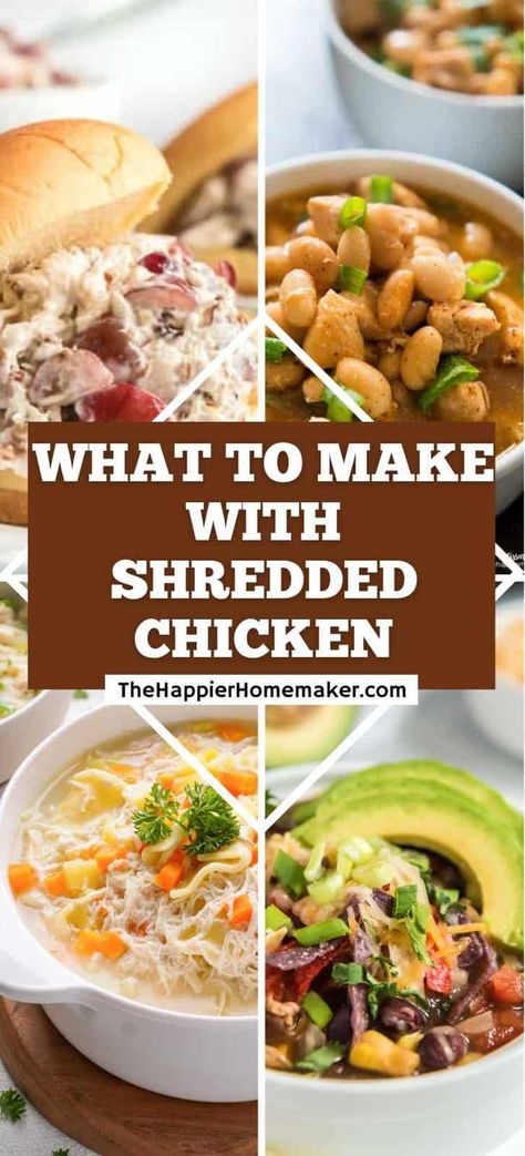 Shredded chicken is a versatile ingredient just waiting to be transformed into something delicious. I have 15 mouthwatering ideas for what to make with shredded chicken that has something for everyone. rnrnFrom classic comfort foods to zesty Mexican-inspired dishes, these recipes are perfect for easy dinners, quick lunches, or even meal prep. Shredded Chicken Dishes For Dinner, Recipes Using Shredded Chicken Healthy, Can Shredded Chicken Recipes, Shredded Chicken And Vegetable Recipes, Shredded Cooked Chicken Recipes, What Can I Make With Shredded Chicken, Summer Shredded Chicken Recipes, Meal With Shredded Chicken, Dinner Recipes Using Shredded Chicken