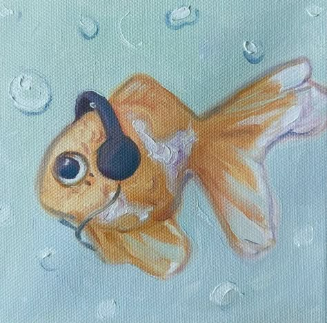 Funny Animal Paintings Easy, Simple Cat Painting, Painting Ideas Animals, Silly Paintings, Cute Animal Paintings, Cute Oil Painting, Funny Painting Ideas On Canvas, Cute Art Ideas, Cute Painting Ideas