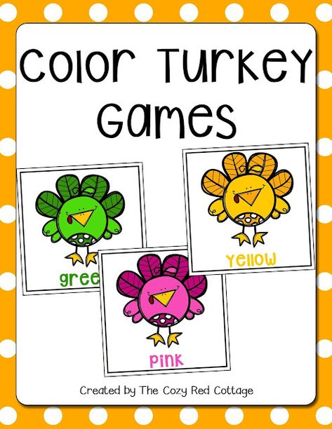 Thanksgiving Prek, Thanksgiving Preschool Theme, Thanksgiving Lesson Plans, Thanksgiving Literacy, Turkey Games, Color Hunt, Family Literacy Night, Literacy Activities Preschool, Thanksgiving Lessons