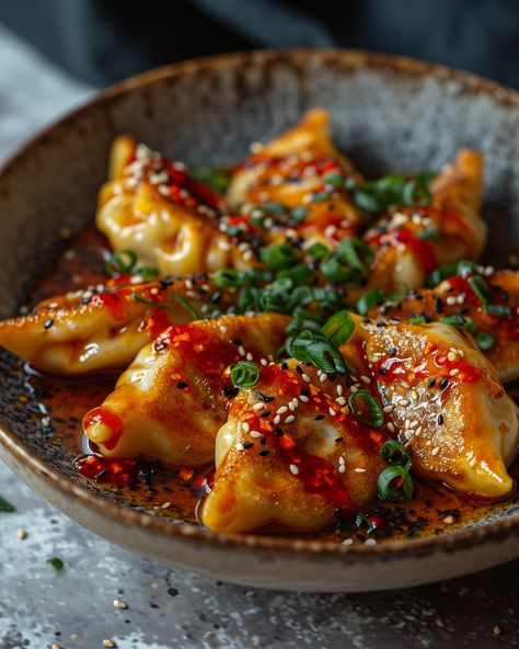 Spicy Vegan Gochujang Dumplings Vegan Spicy Steamed Dumplings, Vegan Gochujang, Korean Chilli Paste, Gochujang Recipes, Lacto Vegetarian, Korean Dumplings, Vegan Dumplings, Korean Street Food Recipes, Dumpling Wrappers