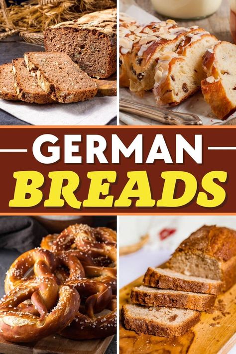 Try these German breads for a festive start to your meal! From friendship bread to pretzels to sweet bread, take a virtual trip to Germany in your own kitchen. German Breads, Brotchen Recipe, German Cuisine Recipes, Fluffy Bread Recipe, German Pastries, Easy German Recipes, German Christmas Food, German Food Authentic, Trip To Germany