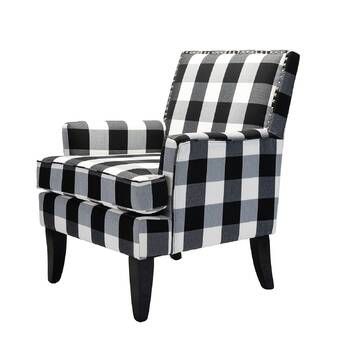 Buffalo Check Chair, Chair Silhouette, Black August, Traditional Accent Chair, Comfy Accent Chairs, Upholstery Armchair, Tree Inspiration, Classic Armchair, Modern Upholstery