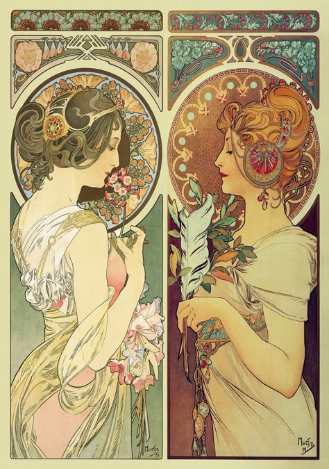 Nouveau Aesthetic, Art Nouveau Aesthetic, Art Nouveau Posters, Art Nouveau Mucha, Define Art, Florence Art, Alphonse Mucha Art, Nouveau Illustration, Mucha Art