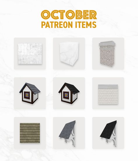 October Rewards | Patreon Sims 4 Roof Cc, Sims 4 Roof, Red Roof, Sims 4 Cc, Sims 4 Custom Content, Maxis Match, Custom Content, I Am Game, Sims 4